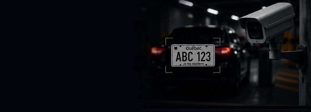 A license plate framed by Lucerne Sentinel's recognition system